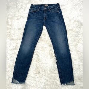 Mother Denim Jeans The Looker Ankle Step Fray Women's Size 25 (28x28) Raw Hem